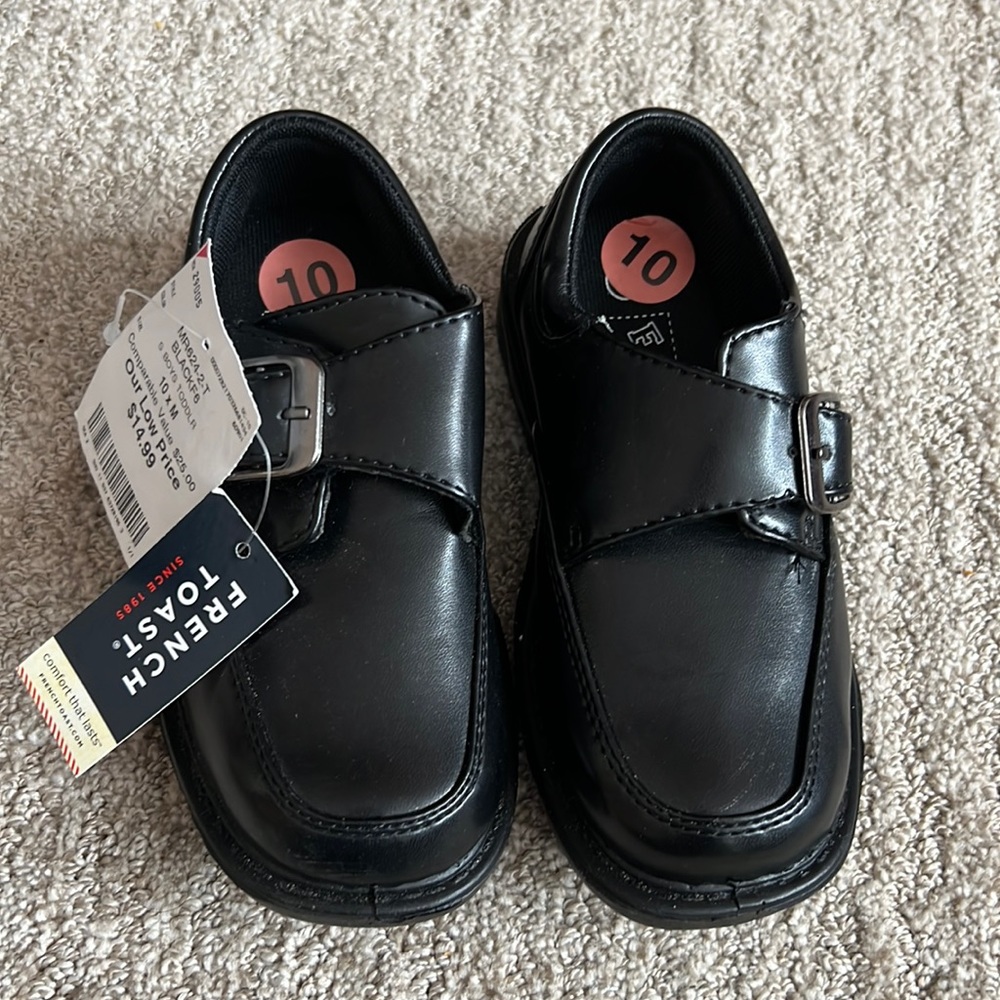 BNWT Never used preschooler size 10 black dress shoes